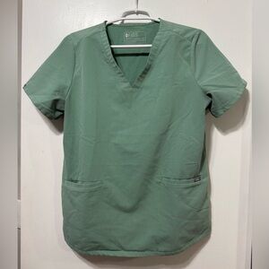 Figs Teal Technical Collection Scrub Top
